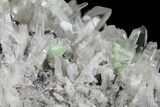 Green Augelite Crystals on Quartz (Japan Law Twins) - Peru #173387-3